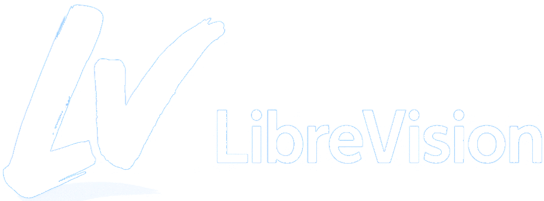 LibreVision logo transp white